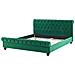Letto Matrimoniale In Velluto Verde Stile Chesterfield 180x200cm Avallon - Foto miniatura 22
