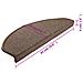 Tappetini Per Scale 15 Pz Marrone Caffè 65x24x4 Cm - Foto miniatura 2