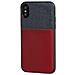Duo Pocket, Cover Bicolore Con Inserti Metallici - Apple Iphone X - Blu / bordeaux - Foto miniatura 2