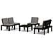 Set Divani Da Giardino Con Cuscini 4 Pz In Plastica Grigio - Foto miniatura 3