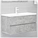Mobile con Lavabo Integrato Grigio Cemento in Legno Multistrato - Foto miniatura 1