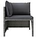 Set Divani Da Giardino 7 Pz Con Cuscini In Polyrattan Grigio - Foto miniatura 1