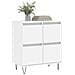 Credenza Bianca 60x35x70 Cm In Legno Multistrato - Foto miniatura 3