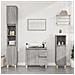 Armadietto Bagno Grigio Sonoma 30x30x100cm In Legno Multistrato - Foto miniatura 1