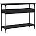 Tavolo Consolle Con Ripiano Nero 100x29x75cm Legno Multistrato - Foto miniatura 2