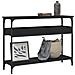 Tavolo Consolle Con Ripiano Nero 100x29x75cm Legno Multistrato - Foto miniatura 1