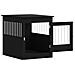 Gabbia Cani Arredamento Nera 64,5x80x71cm Legno Multistrato - Foto miniatura 4