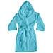 Accappatoio Con Cappuccio In Morbida Spugna Mod. Sophie Tinta Unita Vari Colori L Turchese - Foto miniatura 1