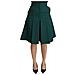 Gonna In Cotone A Vita Alta A Pieghe Verde A Vita Alta - It40-s - Foto miniatura 1