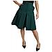 Gonna In Cotone A Vita Alta A Pieghe Verde A Vita Alta - It40-s - Foto miniatura 4