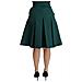 Gonna In Cotone A Vita Alta A Pieghe Verde A Vita Alta - It40-s - Foto miniatura 5