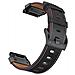 Cinturino In Vera Pelle Per Garmin Fenix 8/7x/7/6/5/965 Black 26 Mm - Foto miniatura 1