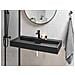Lavabo A Parete Nero 100 X 46 Cm Quenko - Foto miniatura 1