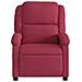 Poltrona Massaggiante Reclinabile Elettrica Rosso Vino Velluto - Foto miniatura 9