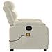 Poltrona Massaggiante Reclinabile Elettrica Crema Velluto - Foto miniatura 9