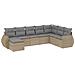 Set Divano da Giardino 8 pz con Cuscini Beige in Polyrattan - Foto miniatura 1