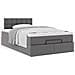 Struttura Letto Pouf con Materasso Grigio 120x200 cm Similpelle - Foto miniatura 4