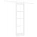 Porta Scorrevole con Set di Accessori 'ORKDAL'Bianca in Legno Massello e Vetro - Foto miniatura 1