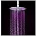 Soffione Doccia Ultraslim Tondo Con Led Cromoterapia Acciaio Inox D30 Cm Vegas - Satinato - Foto miniatura 3