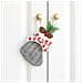 Campanella Grigia Per Albero Di Natale - Decorazione Festiva In Tessuto E Pvc - Foto miniatura 2