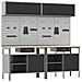 Set banco da lavoro con cassetto con blocco 8 pcs Nero e Grigio - Foto miniatura 1