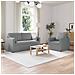 Divano 2 pcs Grigio chiaro 158 x 78 x 80 cm Tessuto - Foto miniatura 2