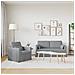 Divano 2 pcs Grigio chiaro 158 x 78 x 80 cm Tessuto - Foto miniatura 3