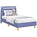Struttura letto bambini con testata Blu jeans 80 x 160 cm - Foto miniatura 1