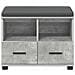 Panca per ingresso con cuscino Grigio Cemento 60 x 38 x 46 cm - Foto miniatura 6