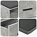 Panca per ingresso con cuscino Grigio Cemento 60 x 38 x 46 cm - Foto miniatura 9