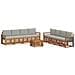 Set divani con cuscino 9 pcs Grigio Naturale e Chiaro - Foto miniatura 1