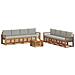 Set divani con cuscino 9 pcs Grigio Naturale e Chiaro - Foto miniatura 3