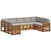 Set divani con cuscino 9 pcs Grigio Naturale e Chiaro - Foto miniatura 1