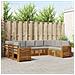 Set divani con cuscino 9 pcs Grigio Naturale e Chiaro - Foto miniatura 2