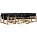 Set di divani da esterno 7 pcs Bianco e Nero 79 x 79 x 37 cm - Foto miniatura 1