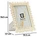 Cornice Portafoto Light Leaf In Resina Crema Con Foglie 15x20 - Foto miniatura 6