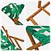 Lettino 4 pcs 3 Posizione Legno di Eucalipto Massello - Foto miniatura 10