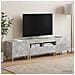 Mobile TV LED a 3 pezzi Grigio Cemento Legno ingegnerizzato - Foto miniatura 7
