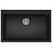 Lavello Incasso 1 Vasca 79×50 cm Linea Quadra 130 G40 in Granitek LGQ13040 Colore Nero - Foto miniatura 1