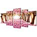 5 Pz Set Stampa Su Tela Da Muro Fiori Di Ciliegio 100 X 50 Cm - Foto miniatura 1