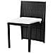 Set Tavolo Sedie Da Giardino 5 Pz Polirattan Impermeabile Nero - Foto miniatura 2