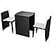 Set Tavolo Sedie Da Giardino 5 Pz Polirattan Impermeabile Nero - Foto miniatura 1