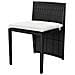 Set Tavolo Sedie Da Giardino 5 Pz Polirattan Impermeabile Nero - Foto miniatura 3