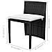 Set Tavolo Sedie Da Giardino 5 Pz Polirattan Impermeabile Nero - Foto miniatura 5