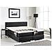 Letto Boxspring In Pelle Nera 180 X 200 Cm President - Foto miniatura 2
