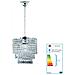 Lampadario Reality Trio Vetro Acrilico A Gocce 25cm/35cm Cromo - Foto miniatura 7