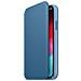 Custodia Folio in Pelle per IPhone XS Colore Blu  - Foto miniatura 1