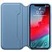 Custodia Folio in Pelle per IPhone XS Colore Blu  - Foto miniatura 2