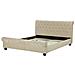 Letto Matrimoniale In Velluto Beige Stile Chesterfield 180x200cm Avallon - Foto miniatura 11