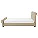 Letto Matrimoniale In Velluto Beige Stile Chesterfield 180x200cm Avallon - Foto miniatura 3